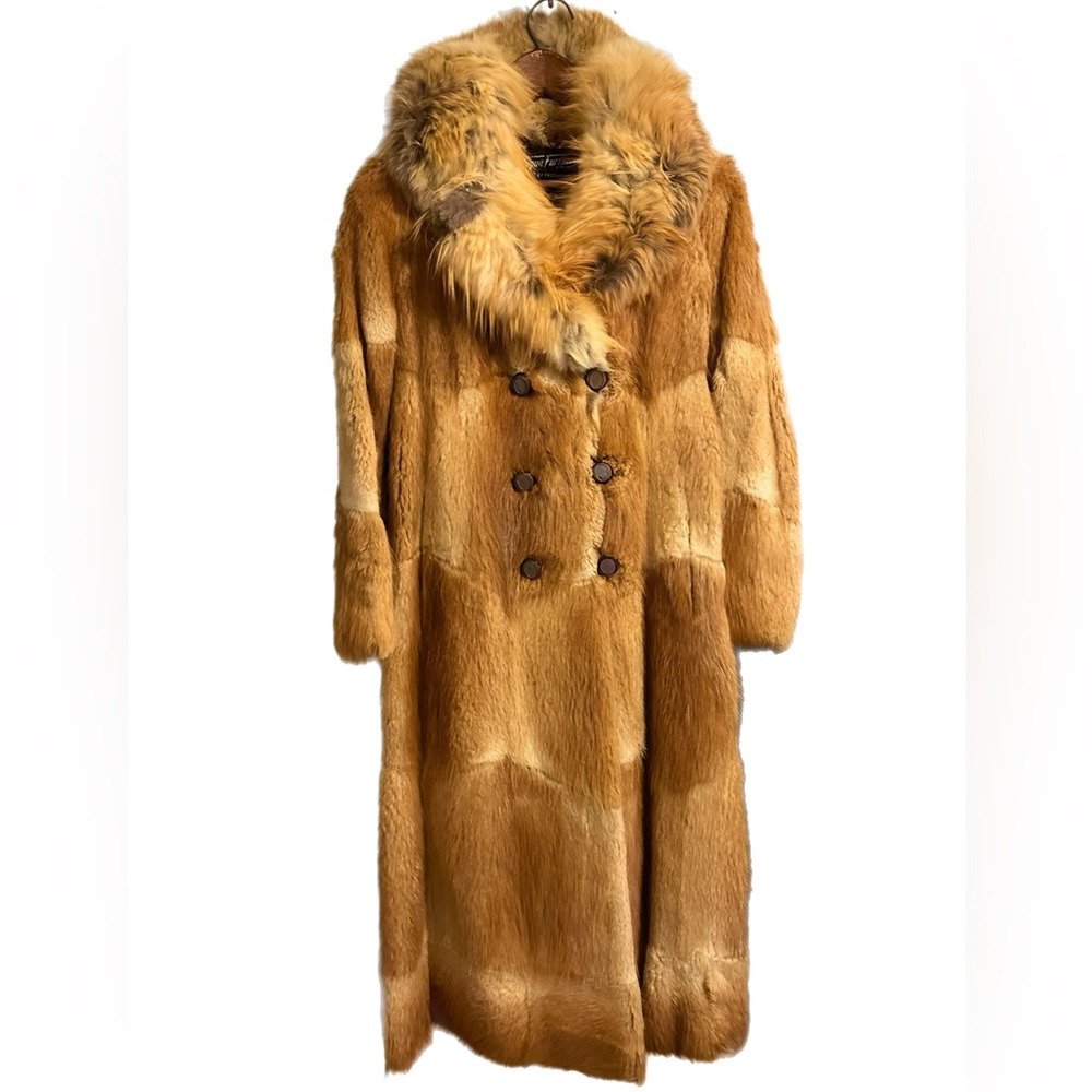 Custom 1980s Vintage Fox Fur Coat ~ STUNNING DETAILS